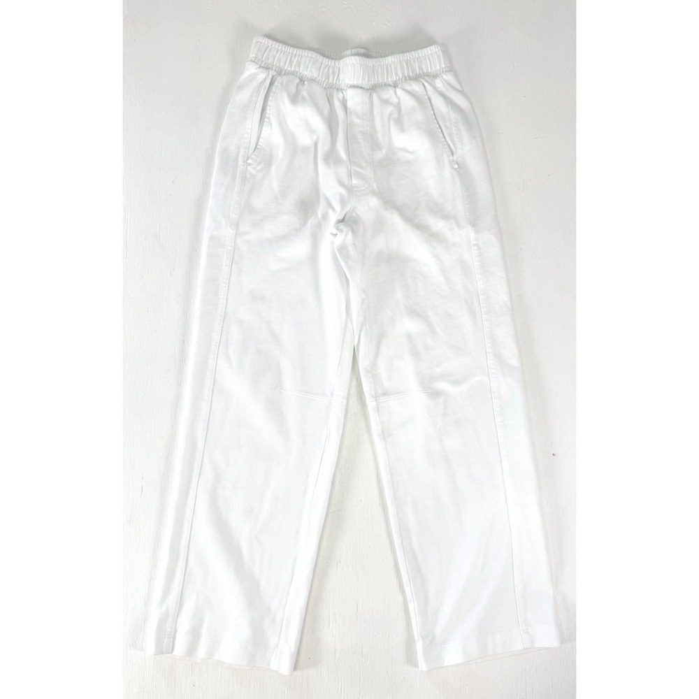 Lilla P Women's Bright White Cotton Everyday Pants Vacation Minimalist X Small